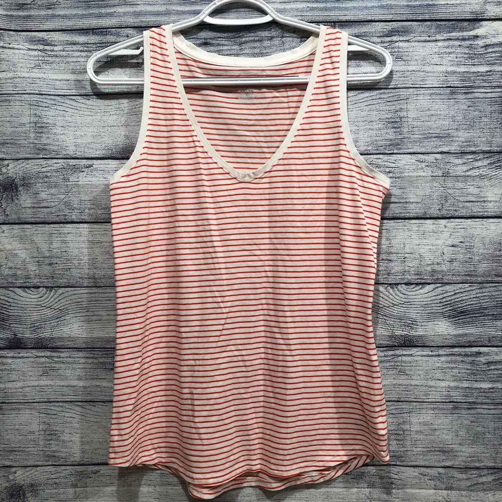 Old Navy red and white tank top